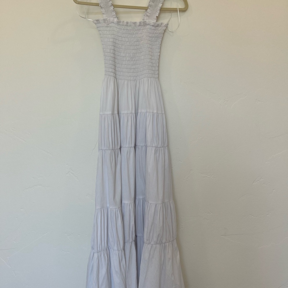 La Ligne white smocked Maxi Dress